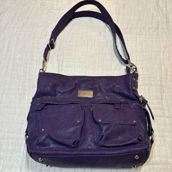 Kelly Moore Camera Bag The Libby Shoulder Bag Purple with Purple Lining - Picture 1 of 11